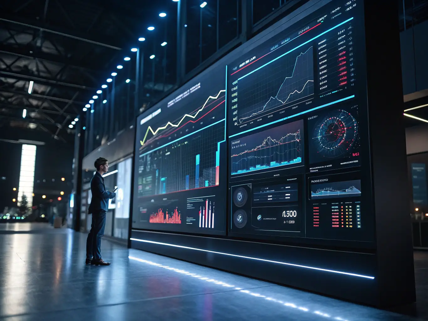 An AI interface analyzing financial data, highlighting the use of advanced technology in OnDeckClone's underwriting process for construction and contractor loans.